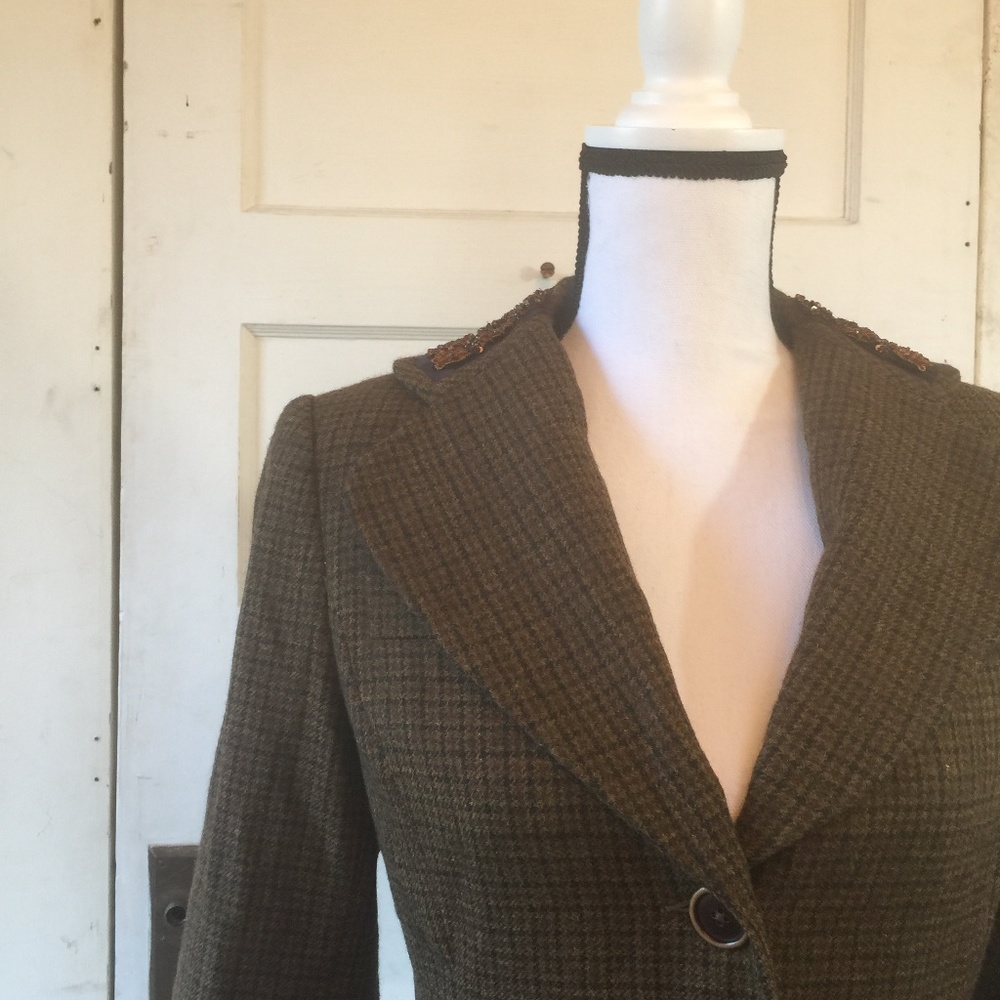 Banana Republic Wool/Alpaca Brown Suit Jacket - Picture 2 of 7